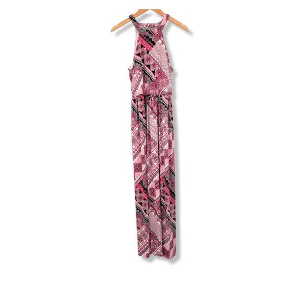 Trixxi Women's Sleeveless Halter‎ Neck Printed Maxi Dress Size Small - Picture 1 of 8